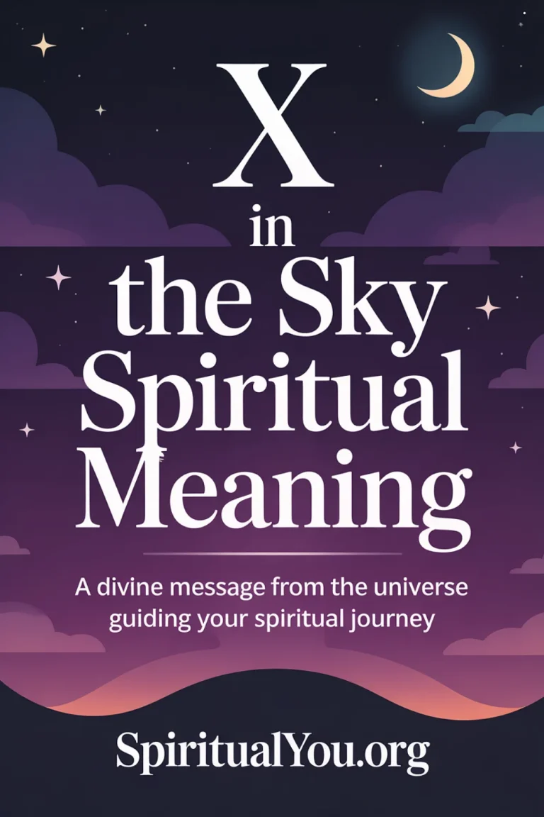 Majestic sky with a radiant X-shaped cloud formation glowing in soft sunlight, symbolizing divine signs and spiritual protection. This image captures the X in the sky’s deeper meaning as guidance from higher forces, representing crossroads, alignment, and universal connection.